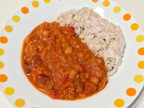 （豆）豆と野菜のトマトカレー煮